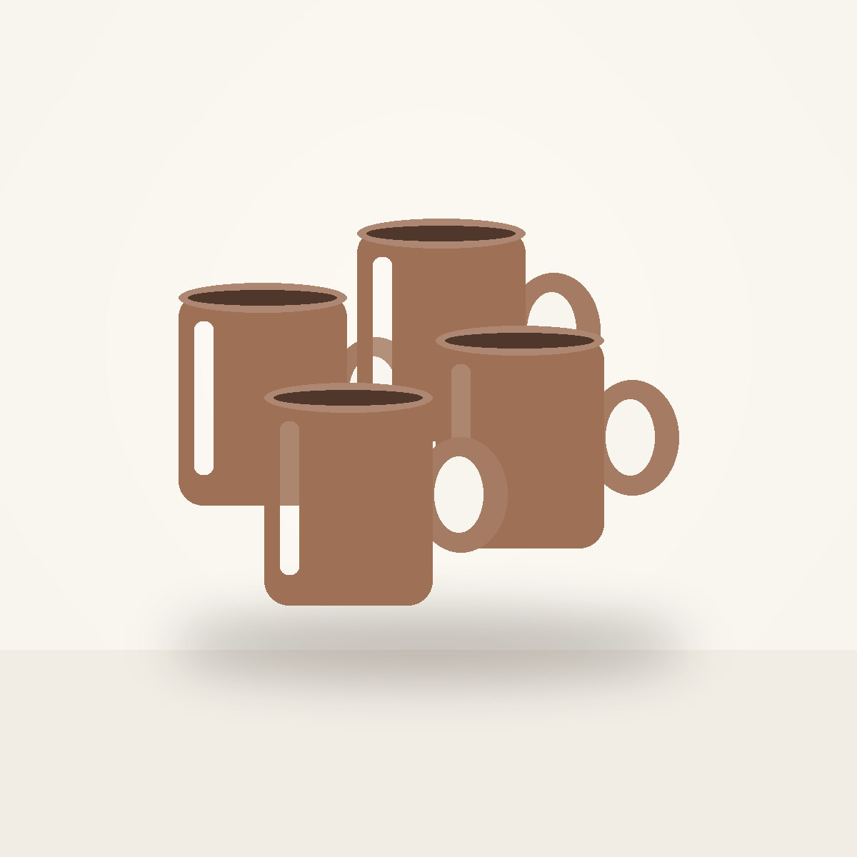 cv-mug-005 Juliana Scalloped Mugs — 4-Piece Set - Image 1