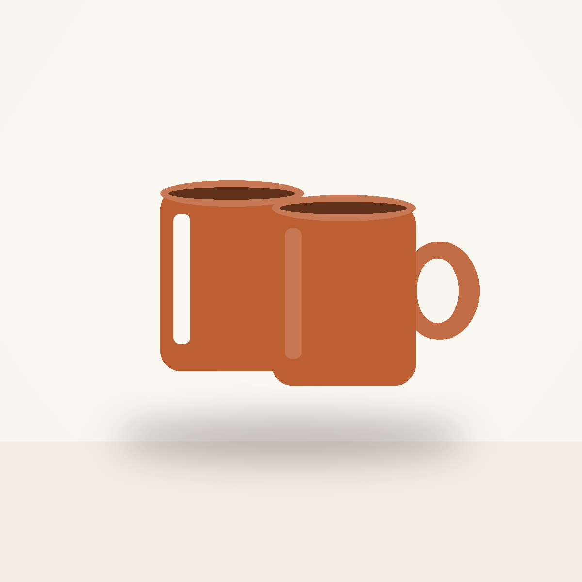 cv-mug-009 Harvest Pumpkin Stoneware Mugs — 2-Piece Set - Image 1