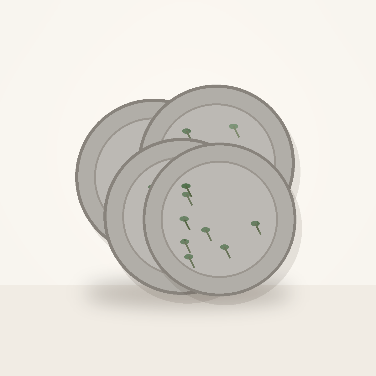 cv-pla-006 Folly Scenic Stoneware Dinner Plates — 4-Piece Set - Image 1