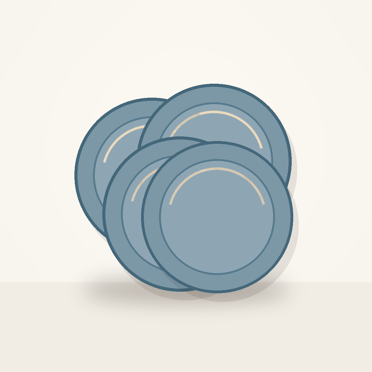cv-pla-014 Northern Lights Dinner Plates — 4-Piece Set - Image 1