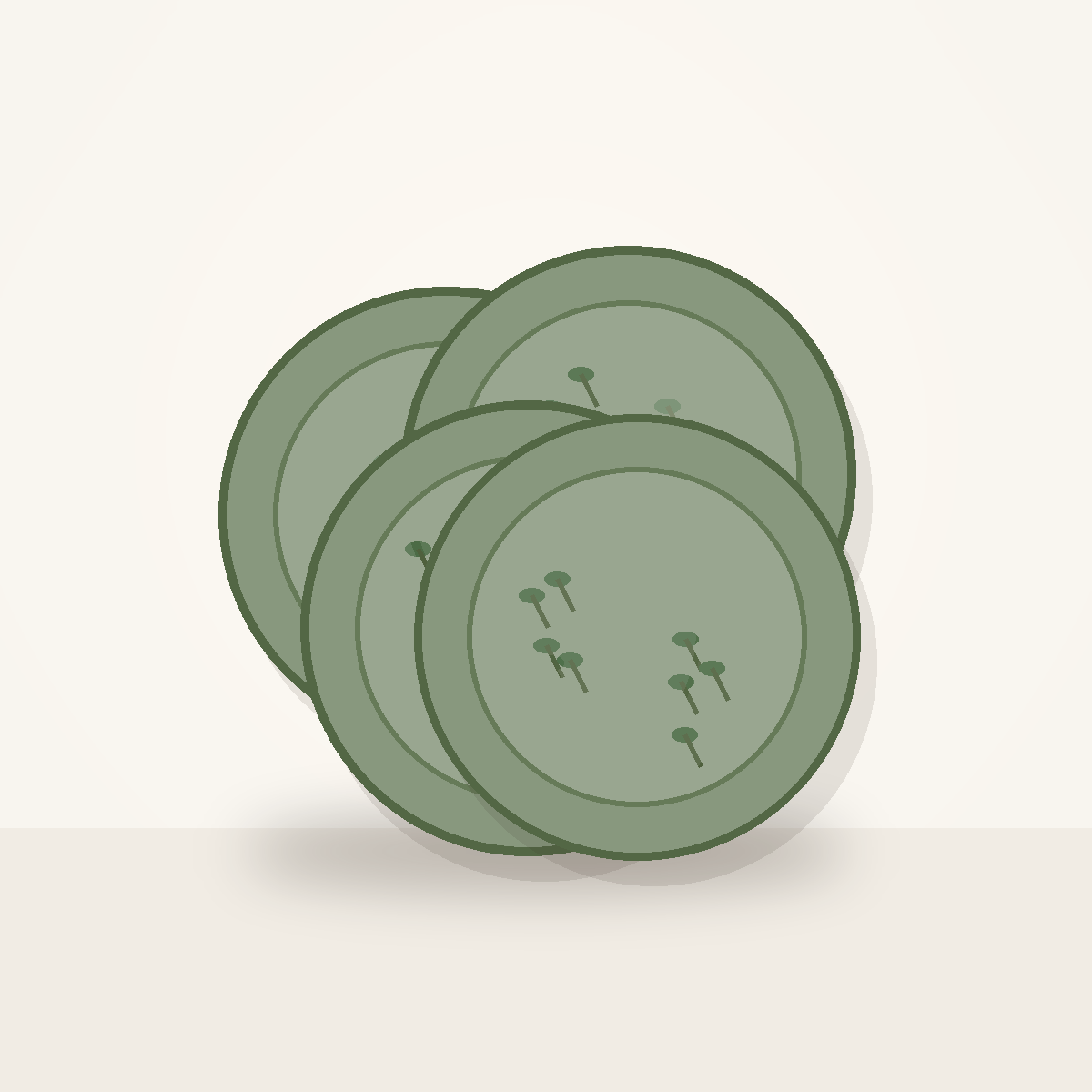cv-pla-019 Enchanted Woodland Stoneware Dinner Plates — 4-Piece Set - Image 1